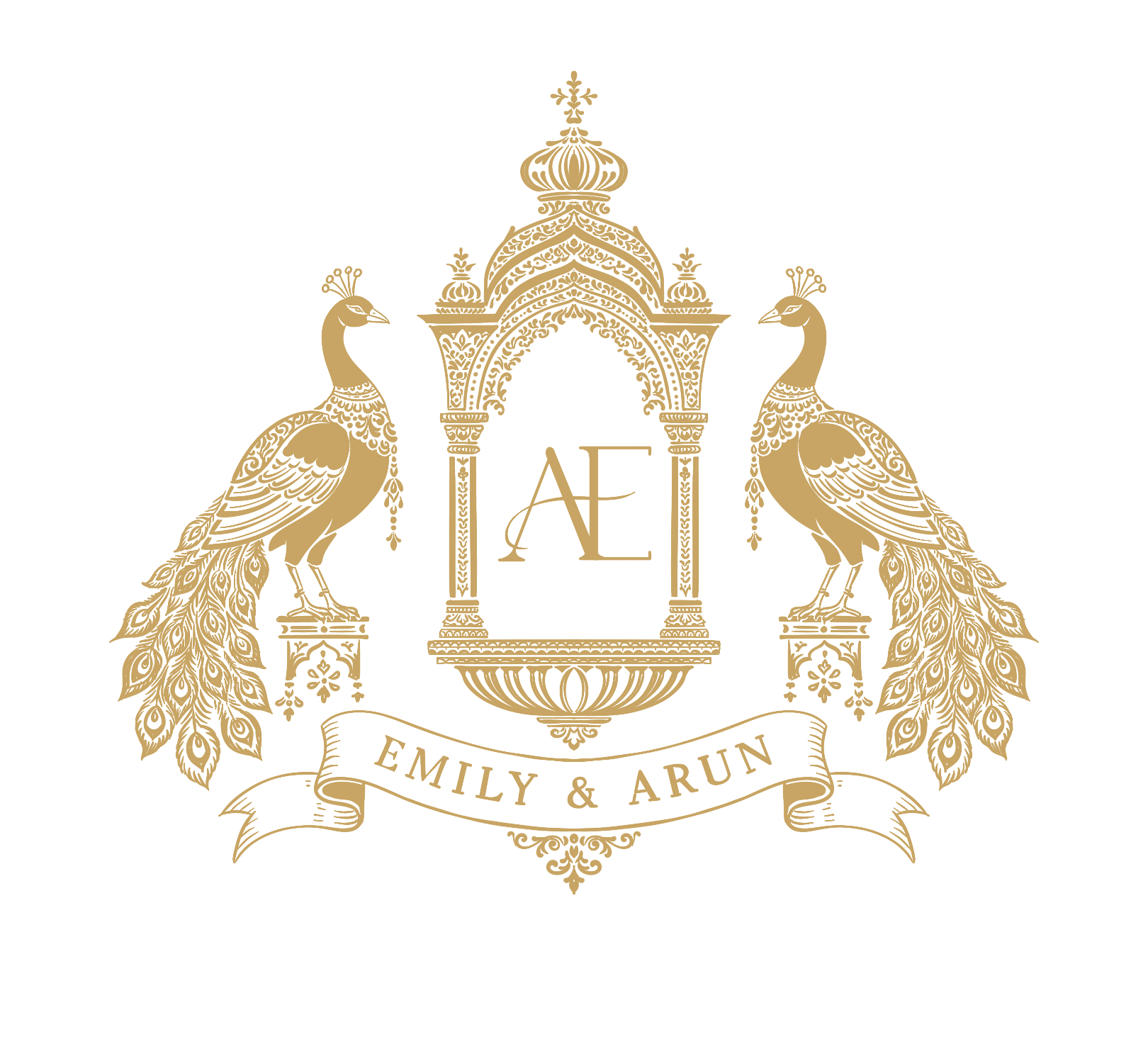 Emily & Arun monogram
